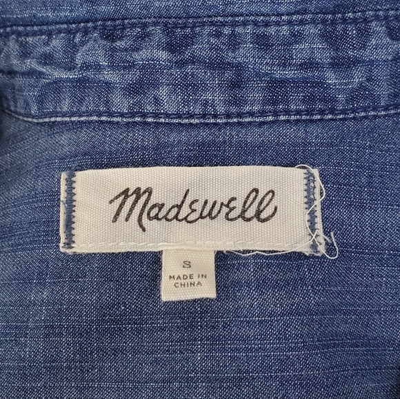 Madewell Denim Drop Hem Shirt Dress - Picture 14 of 16